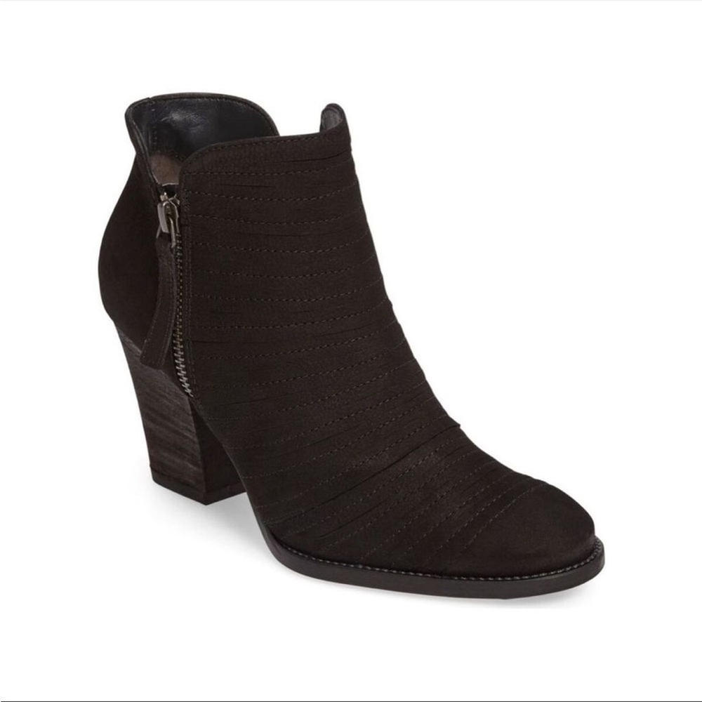 Paul Green Malibu Sliced Zip Heel Ankle Bootie Comfort Walking Size 8 handmade